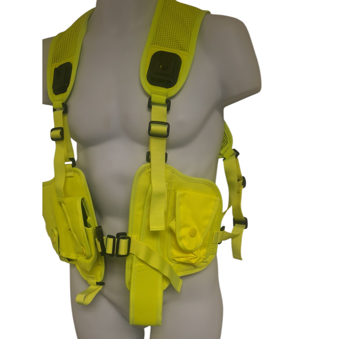 Protec Overt Duty Shoulder Harness Chest Rig Hi Viz Hi Vis Pouches Police D