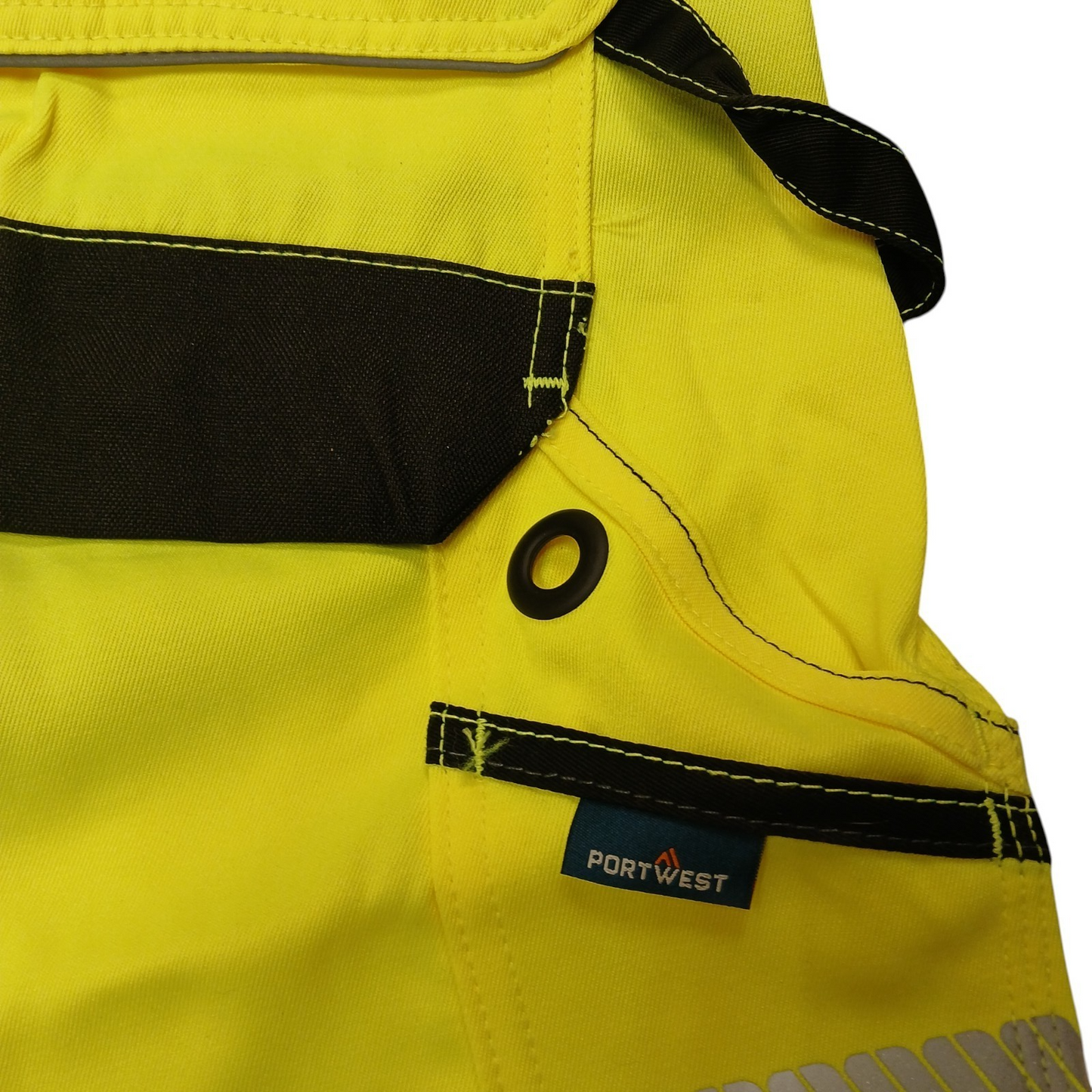 Portwest Work Shorts Hi Viz Vis Yellow Black 38" Reflective Safety Workwear PW34