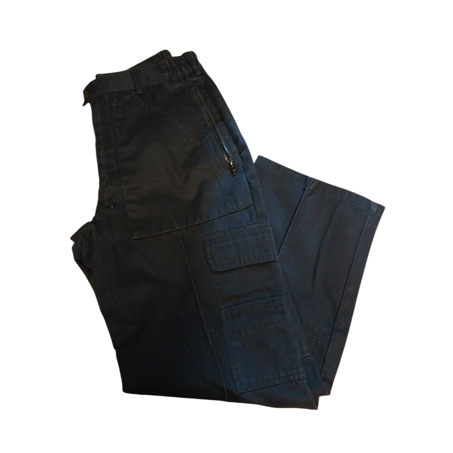 Combat Cargo Work Trousers Mens Black Ex Police Airsoft Paintball SecurityGrade1