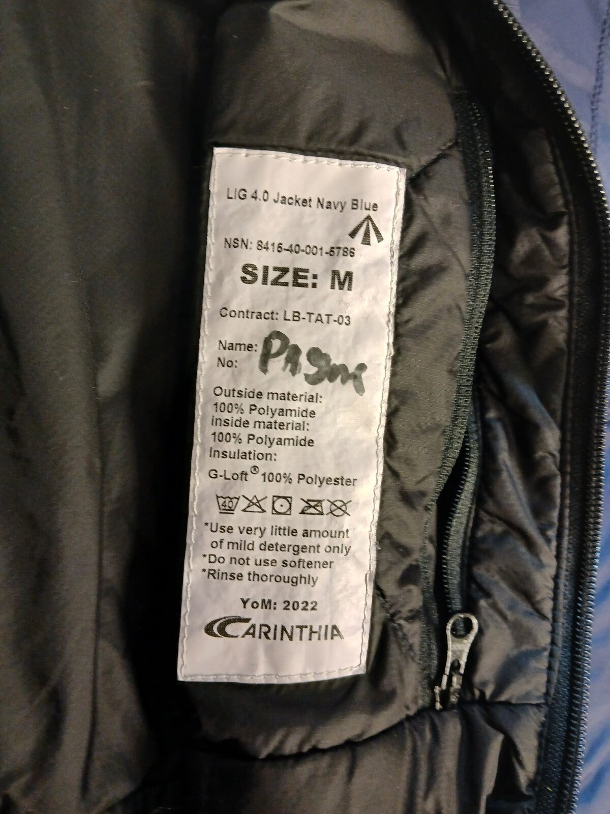 Carinthia LIG 4.0 Jacket Thermal Coat British Army Royal Navy Blue Military Male
