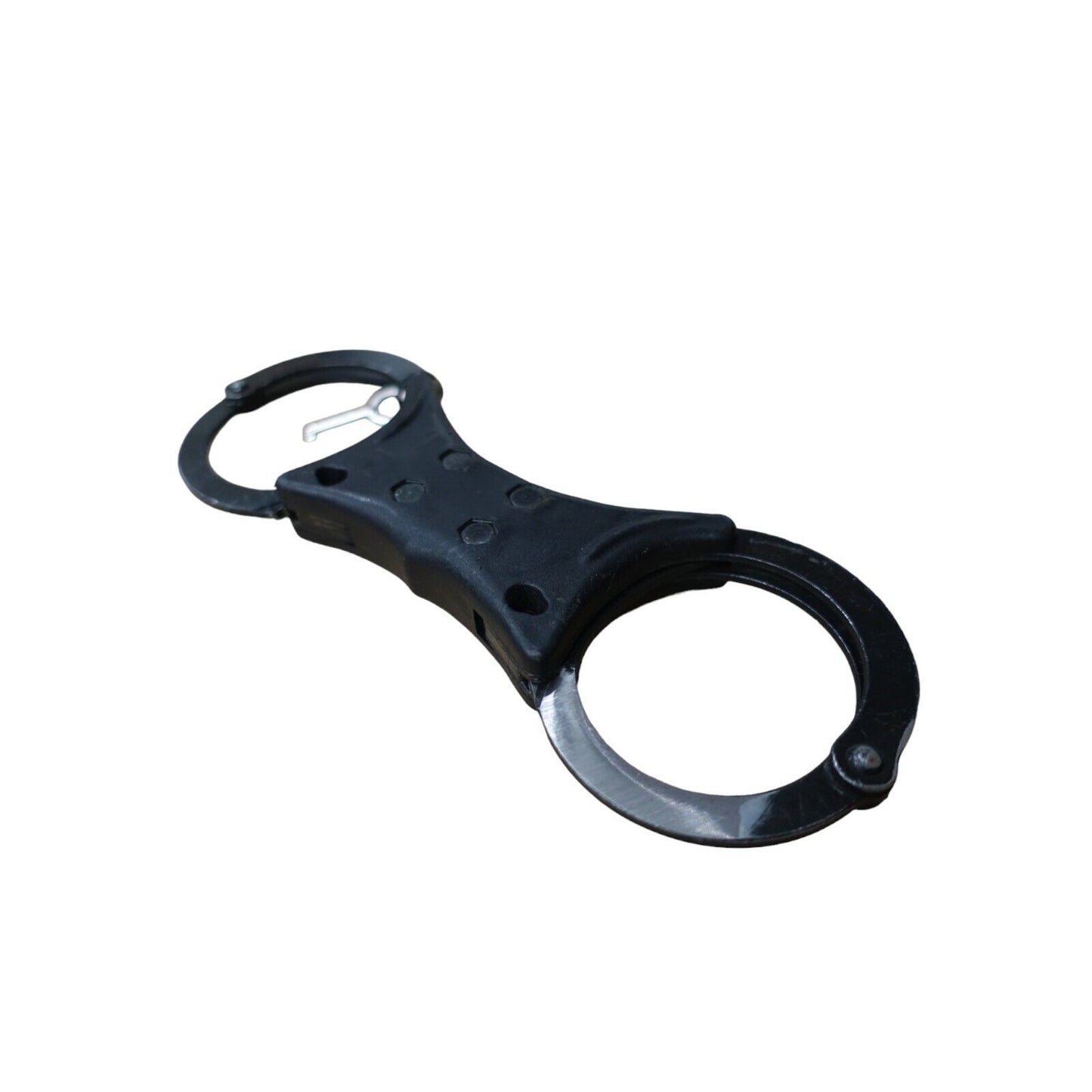Quik-Kuf Handcuffs Speedcuffs Cuffs Ex Police Rigid Black With 1 Key Like Hiatts