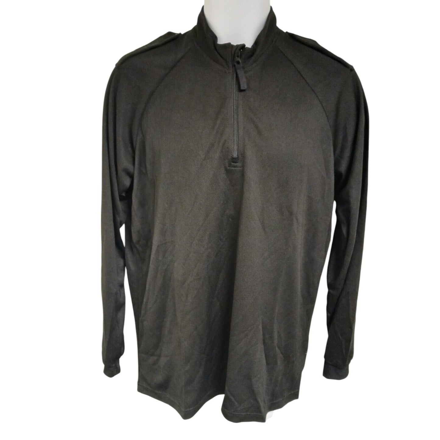 Self Wicking Police Shirt Long Sleeve Black Breathable T-Shirt Security Duty
