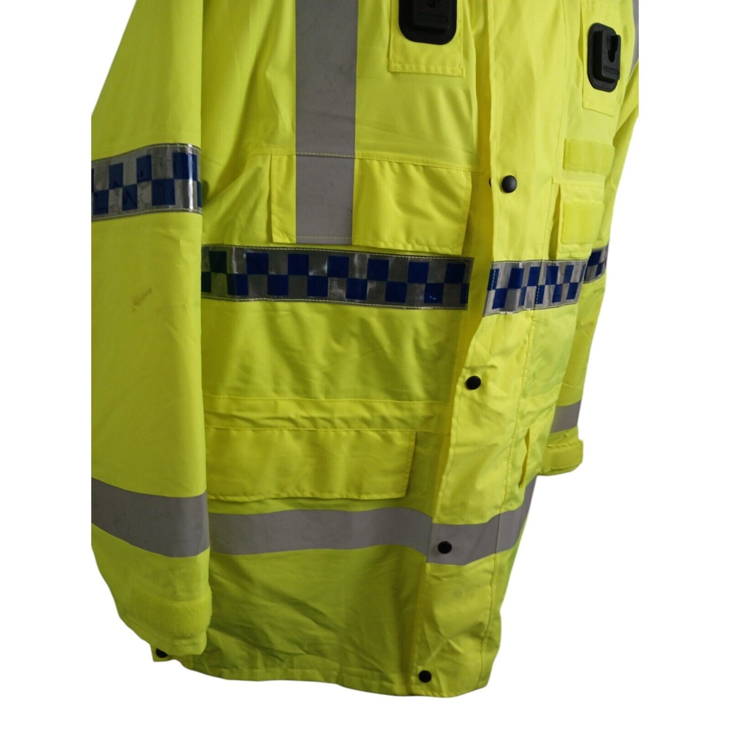 Hi Viz Jacket 3/4 Length Yaffy Waterproof Hi Vis Security Police Klickfast