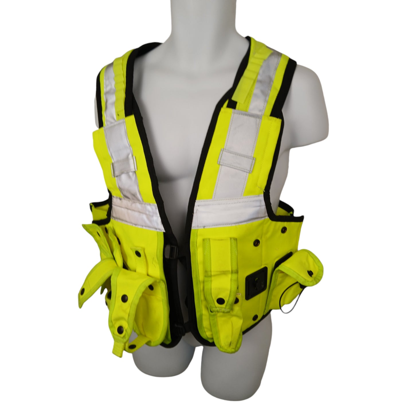 Aegis Hi Vis Hi Viz Tactical Vest Complete With Twist Lock Pouches M-ML Security