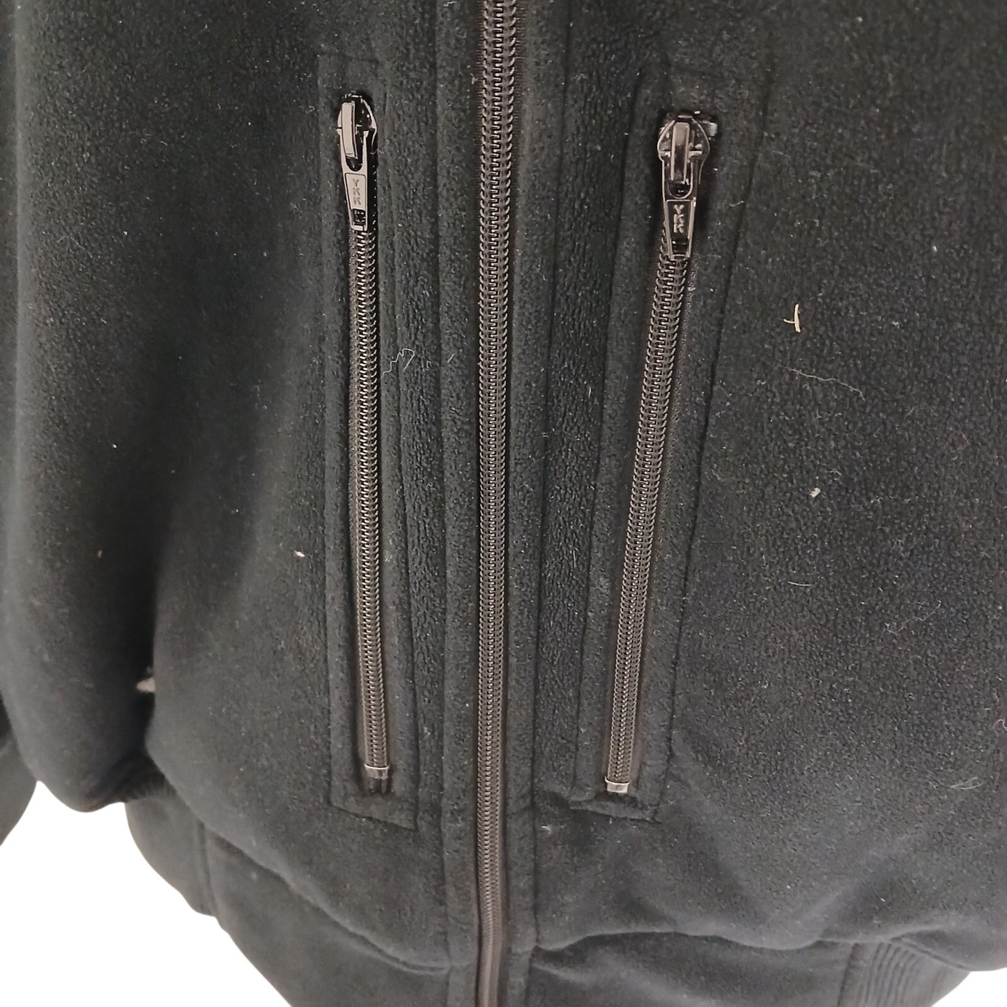 Ex Police Black Fleece Security Radio Loop Hiking Bomber Jacket Combat Tactical