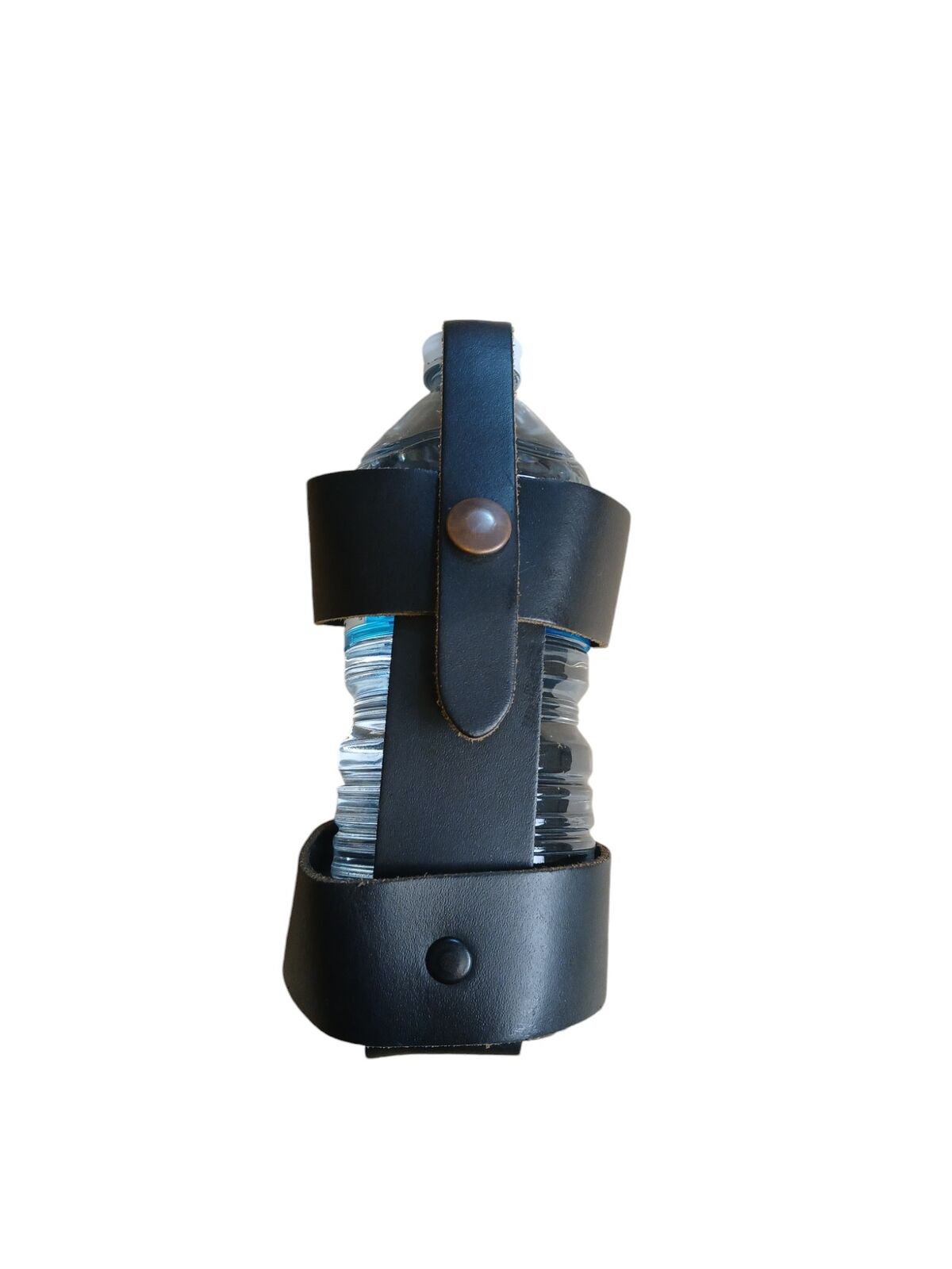 Deenside MLA Water Bottle Holder Leather Belt Black Police Hiking Camping