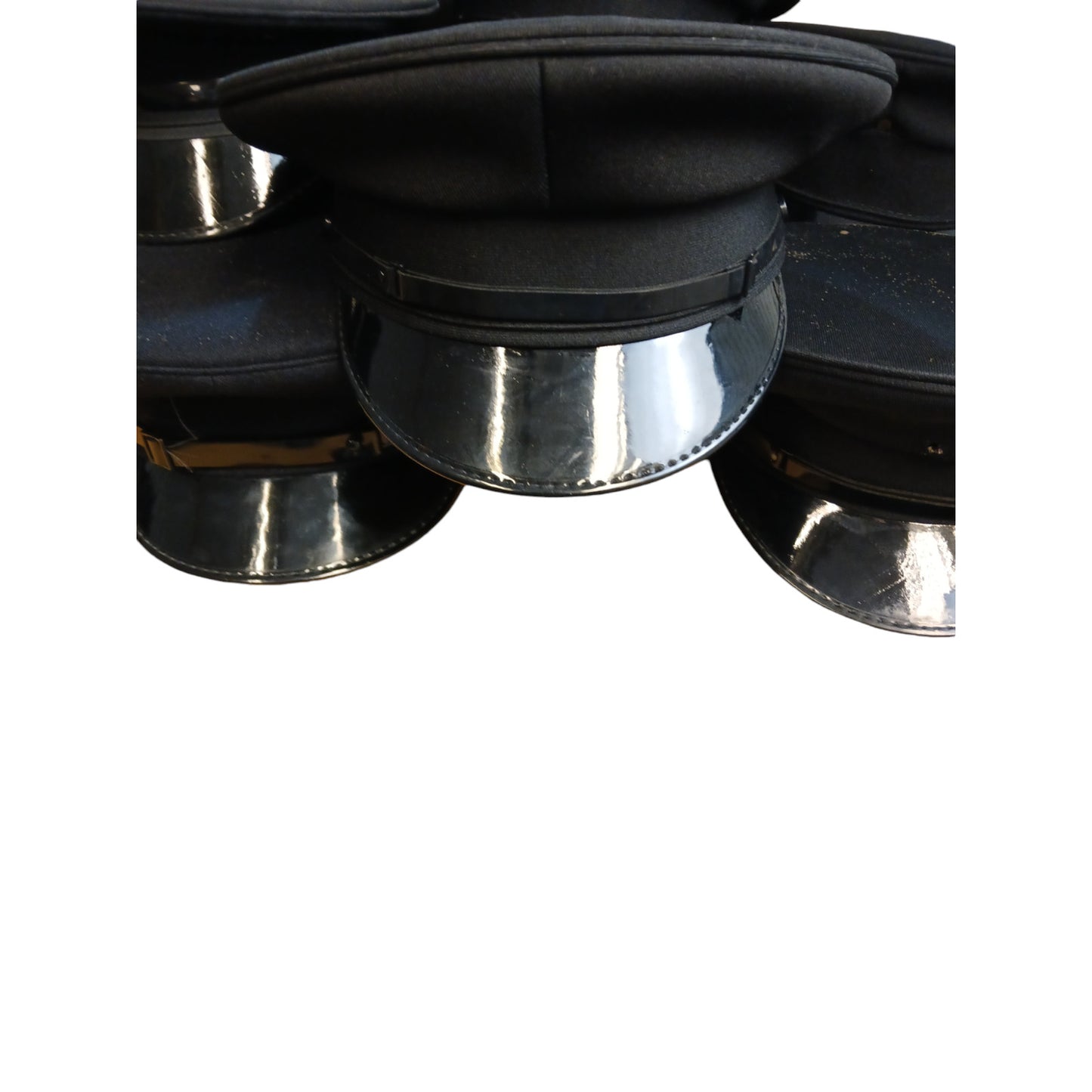 Police Peaked Caps x 10 Bundle Black Ex Police Used Grade B Restoration Upcycle