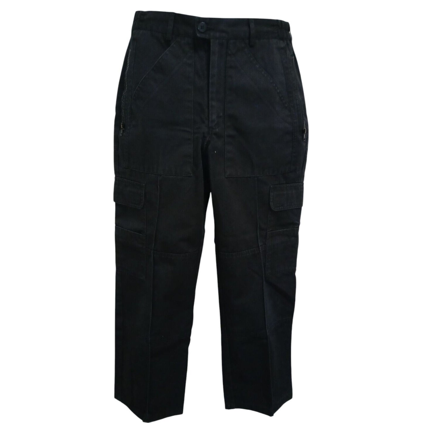 Combat Cargo Work Trousers Mens Black Ex Police Airsoft Paintball SecurityGrade1