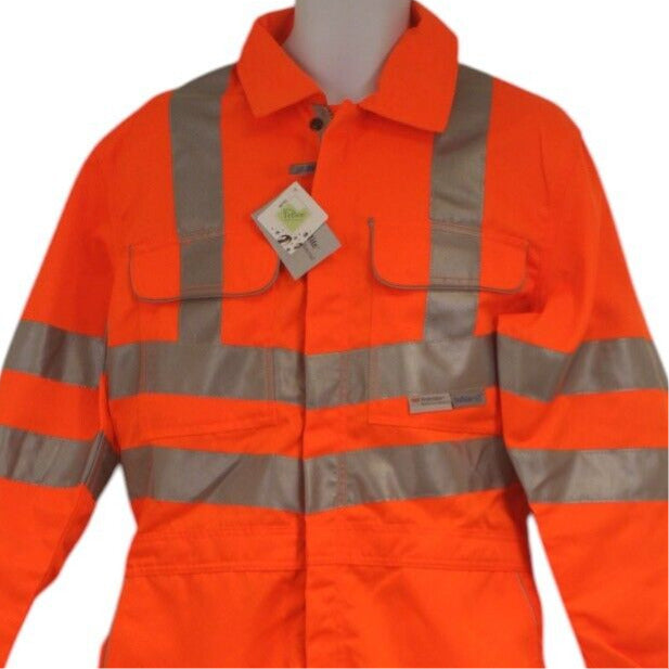 Pulsar PR339 Coverall New Rail Specification Hi Vis Hi Viz Orange Overalls
