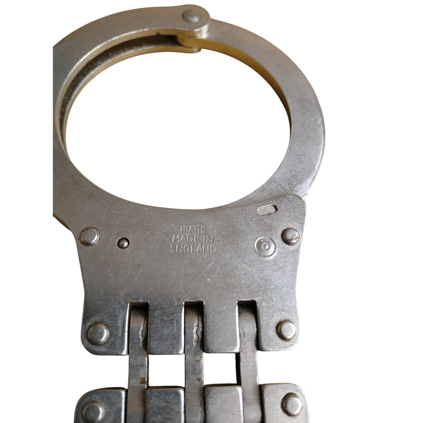 Hiatts Folding Handcuffs Cuffs Genuine Ex Police Security With Key Speedcuffs