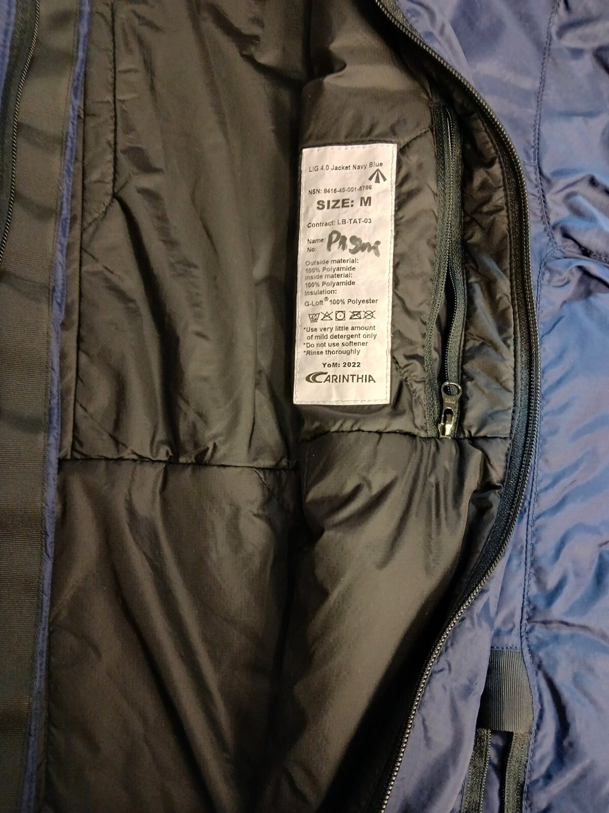Carinthia LIG 4.0 Jacket Thermal Coat British Army Royal Navy Blue Military Male
