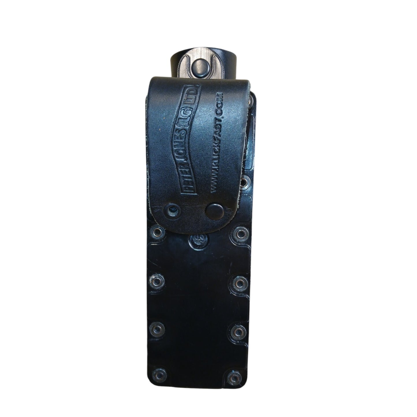 Peter Jones Baton Holder Belt Loop Leather Strap 360 Rotation Black Ex Police