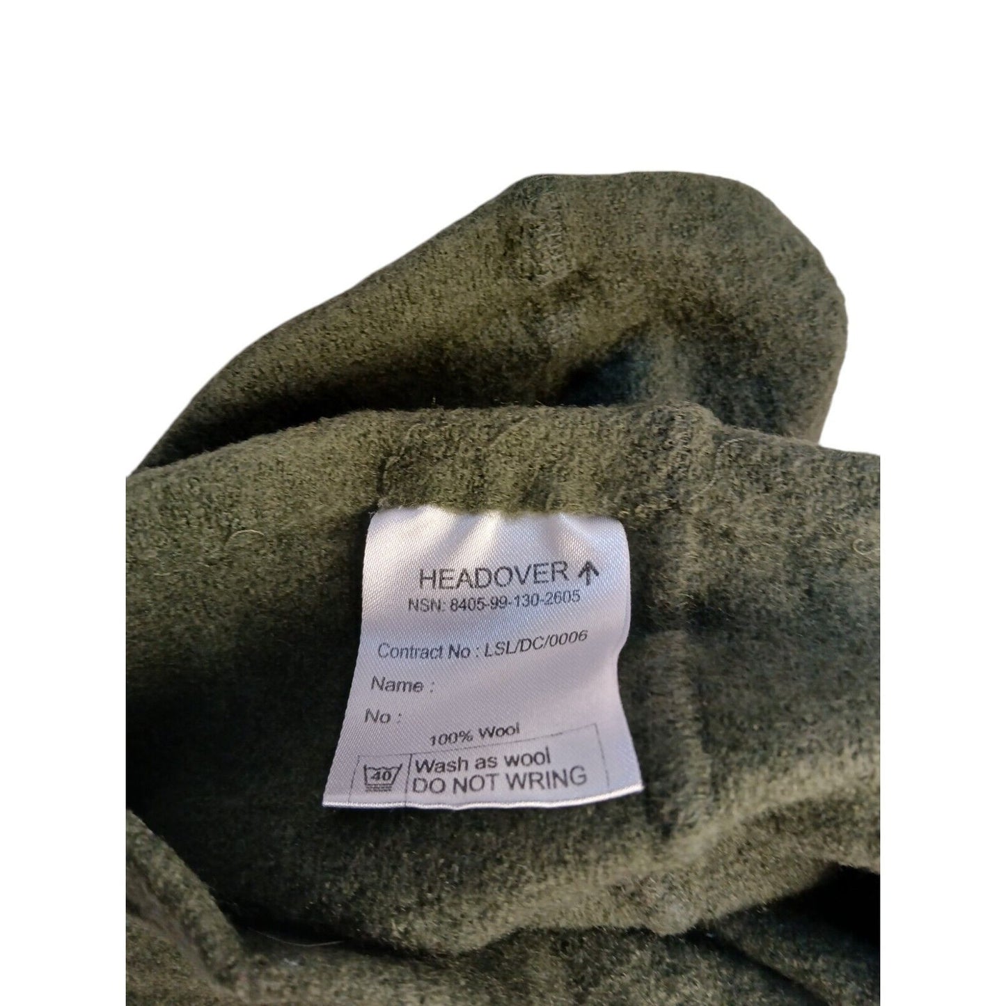 British Military Headover 100% Wool Green Cold Weather Snood Neck Tube Warmer
