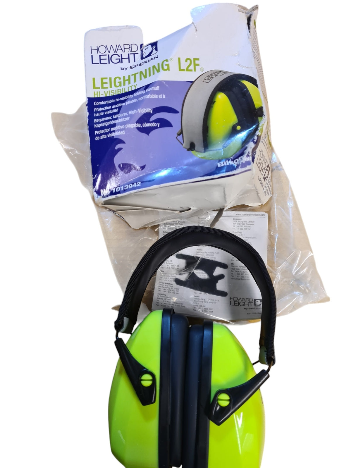 Howard Leight Leightning L2F Ear Defenders Hi-Visibility Shooting Airsoft New