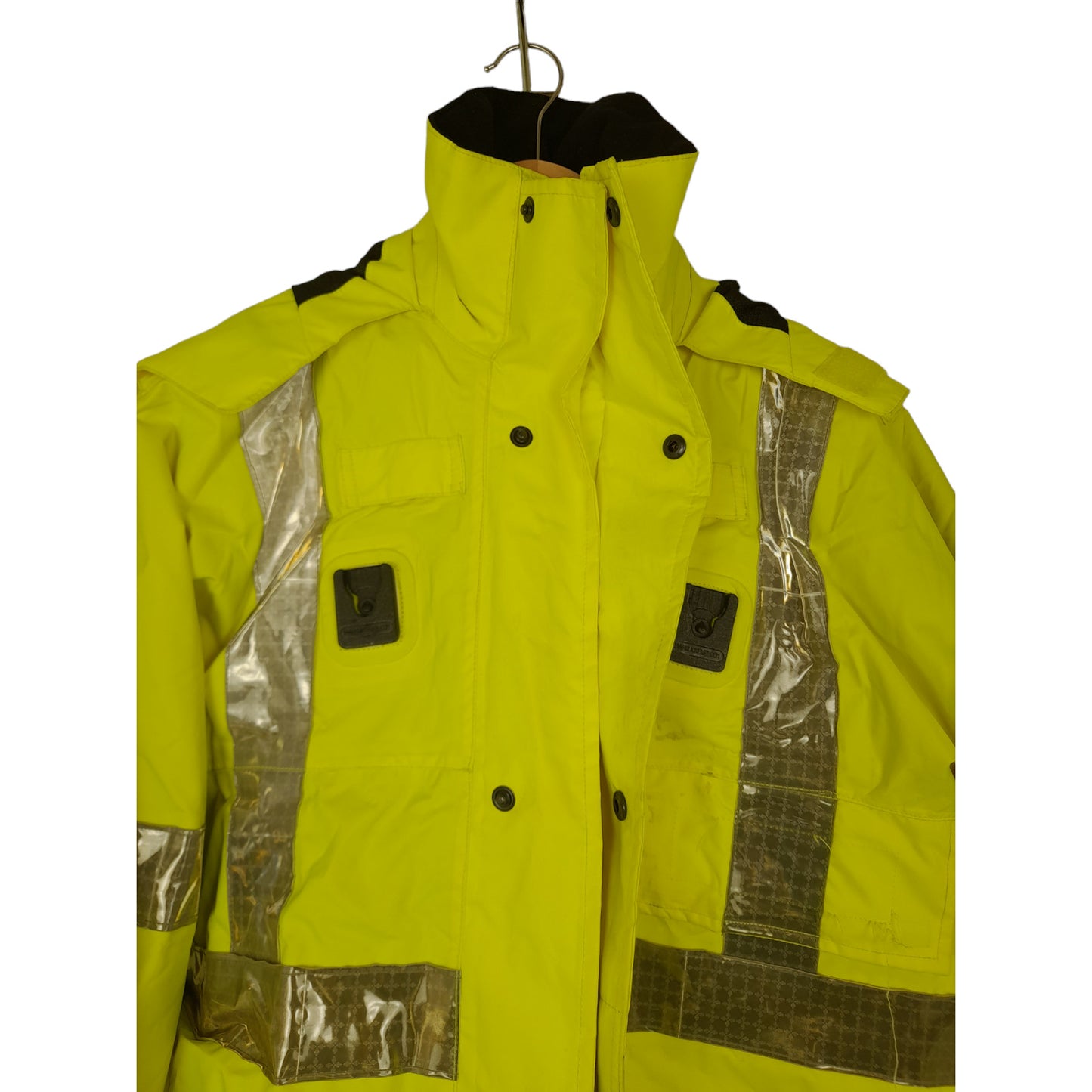 Ex Police Hi Vis 3/4 Length Lined Waterproof Jacket Ilasco Security Emergency