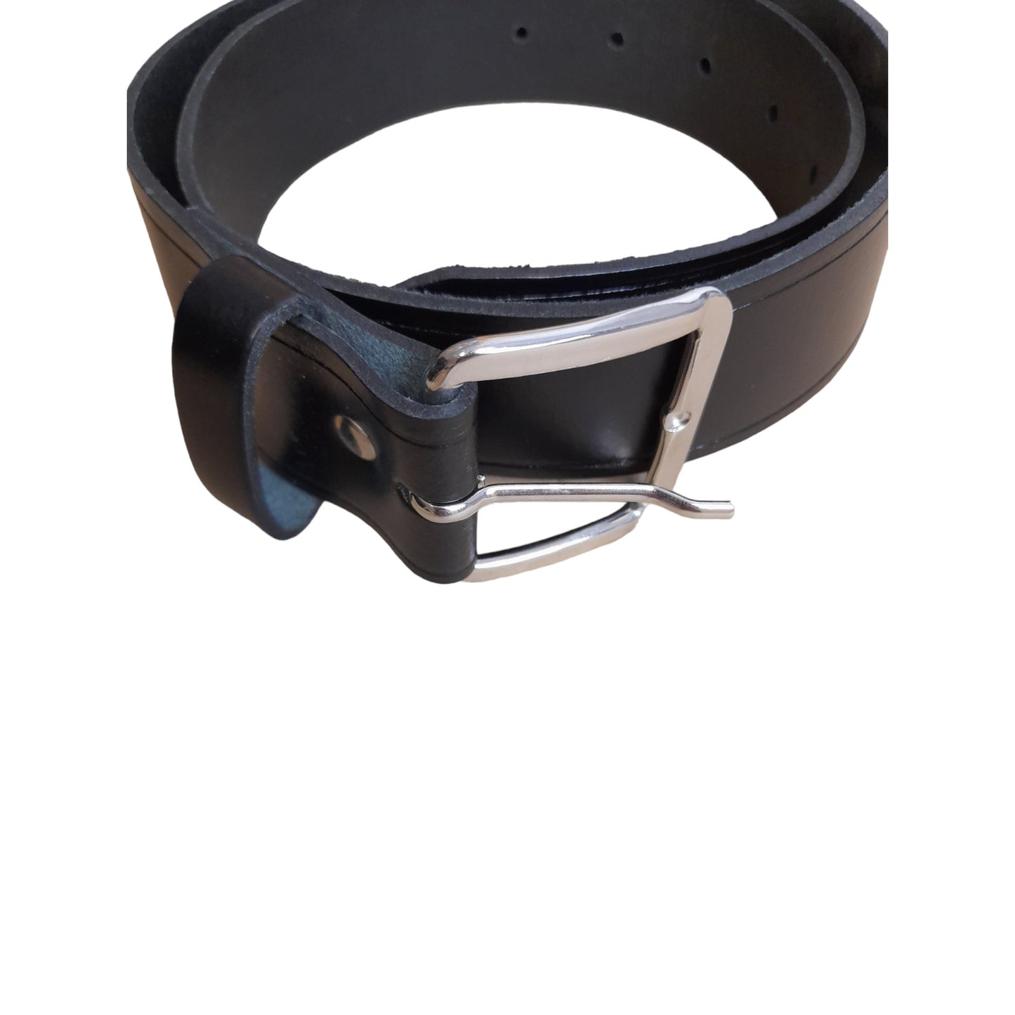 Black Leather Belt Single Prong 35mm Wide Ex Police Uniform Security