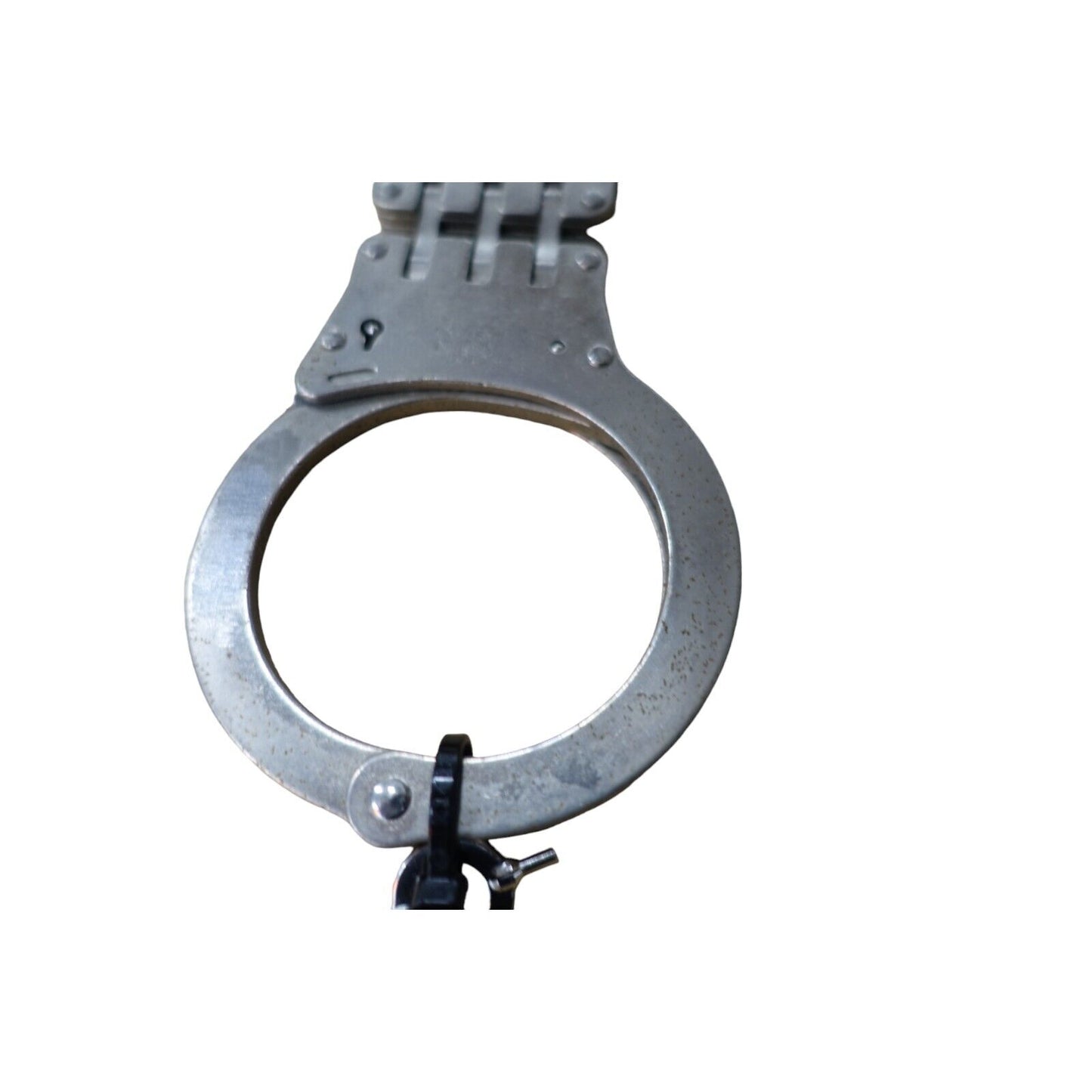 TCH830 Handcuffs Speedcuffs Folding Nickel Plated Ex Police Cuffs With 1 Key