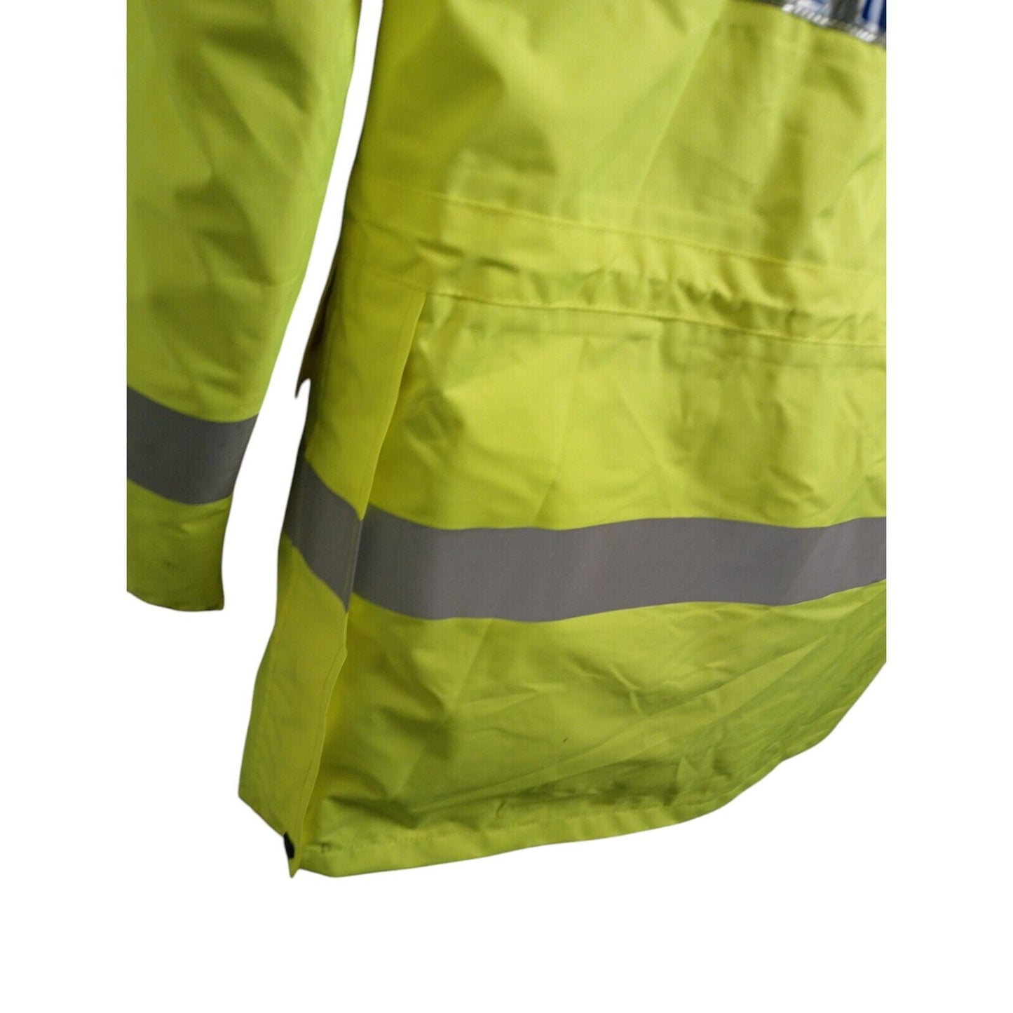 Hi Viz Jacket 3/4 Length Yaffy Waterproof Hi Vis Security Police Klickfast