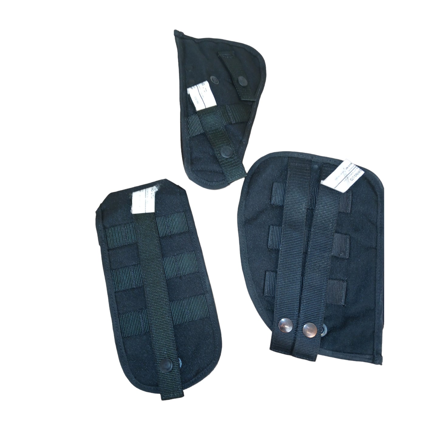 Aegis Molle Tactical Pouches x3 Holster Cuff Black Police Security Airsoft (B)