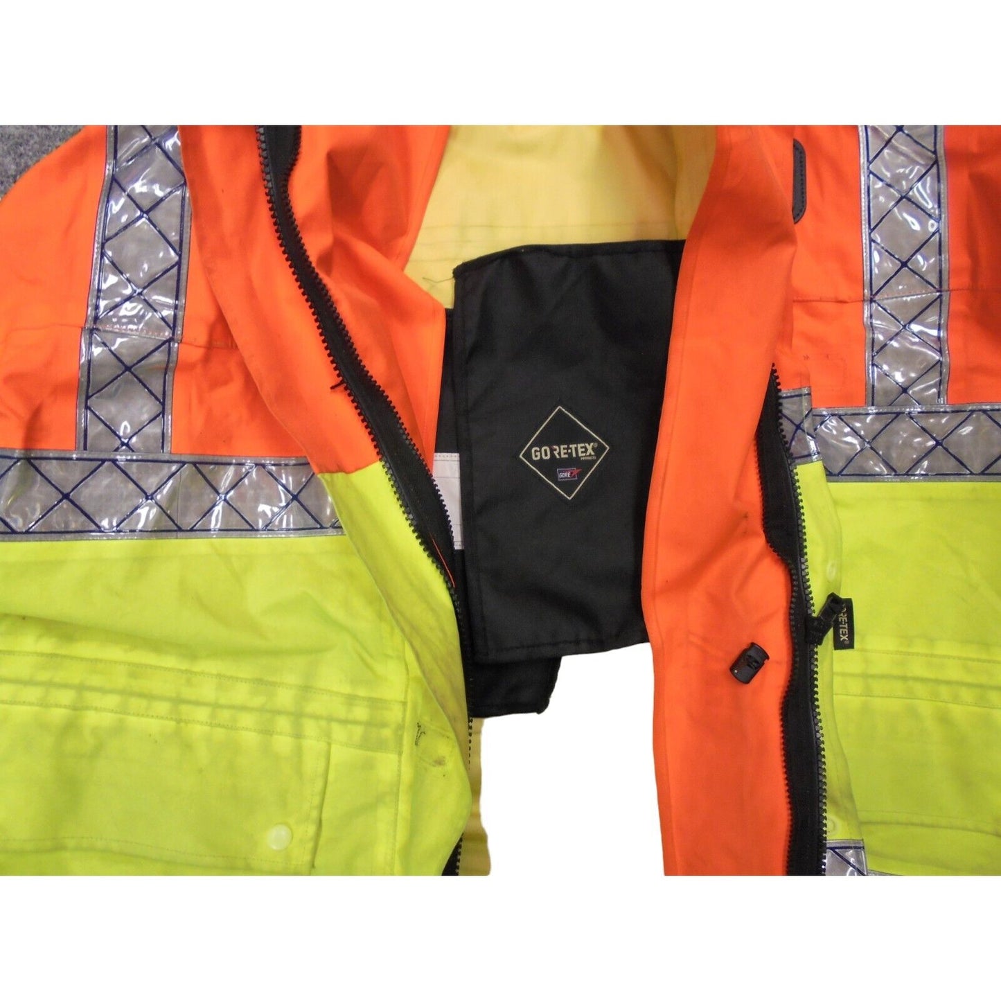 Goretex Hi Vis Class 3 3/4 Length Jacket Waterproof Motorway Highway Grade B