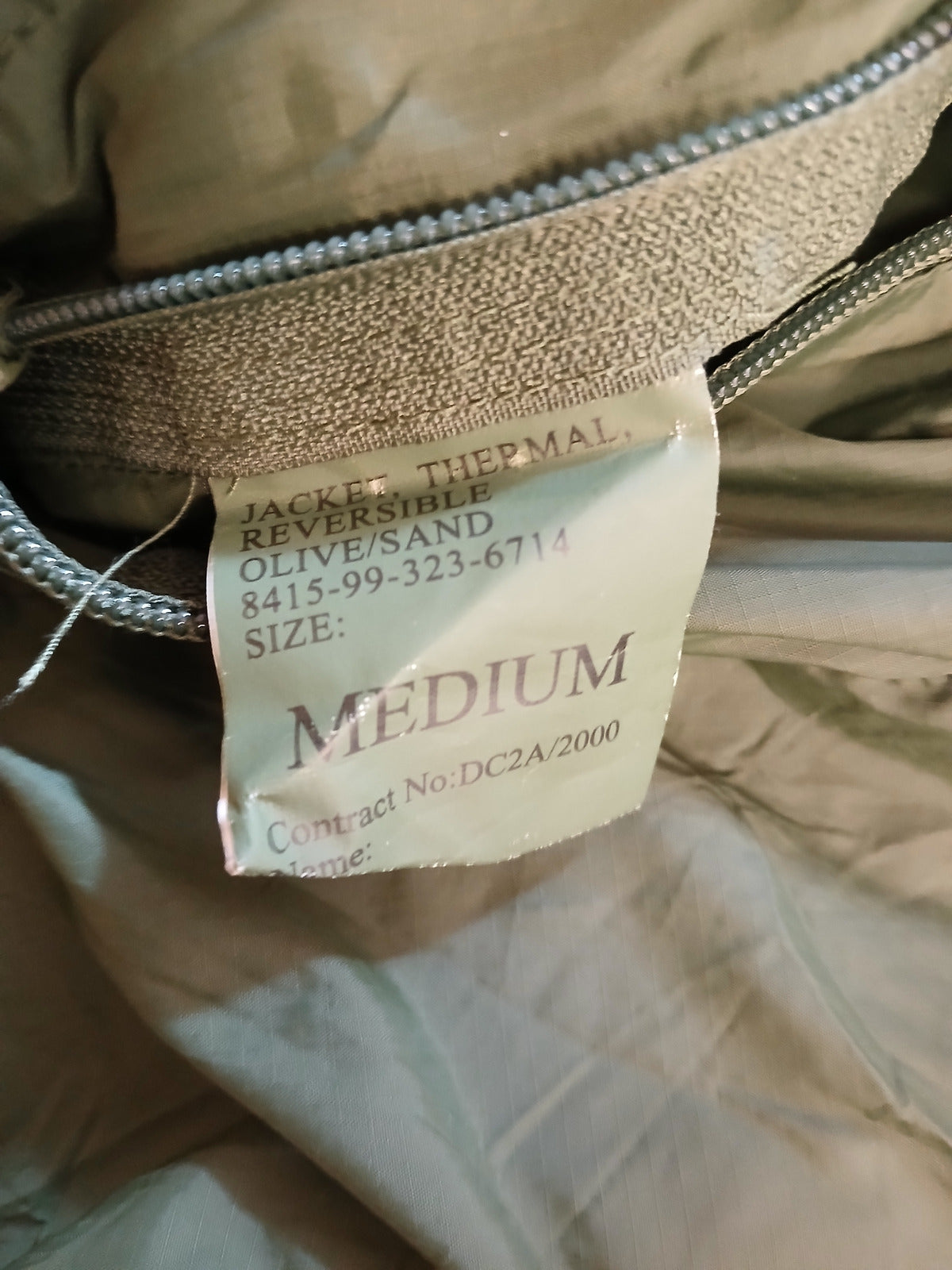British Army Softie Jacket Thermal Coat Olive Green Sand Reversible Softy Puffer