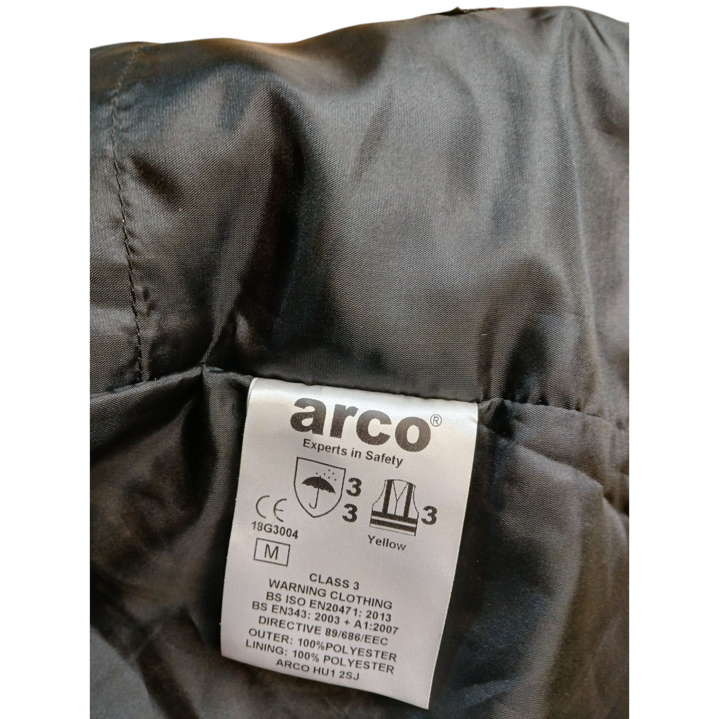 Arco Goretex Jacket Hi Viz Hi Vis Foul Weather Waterproof Highways Security Coat