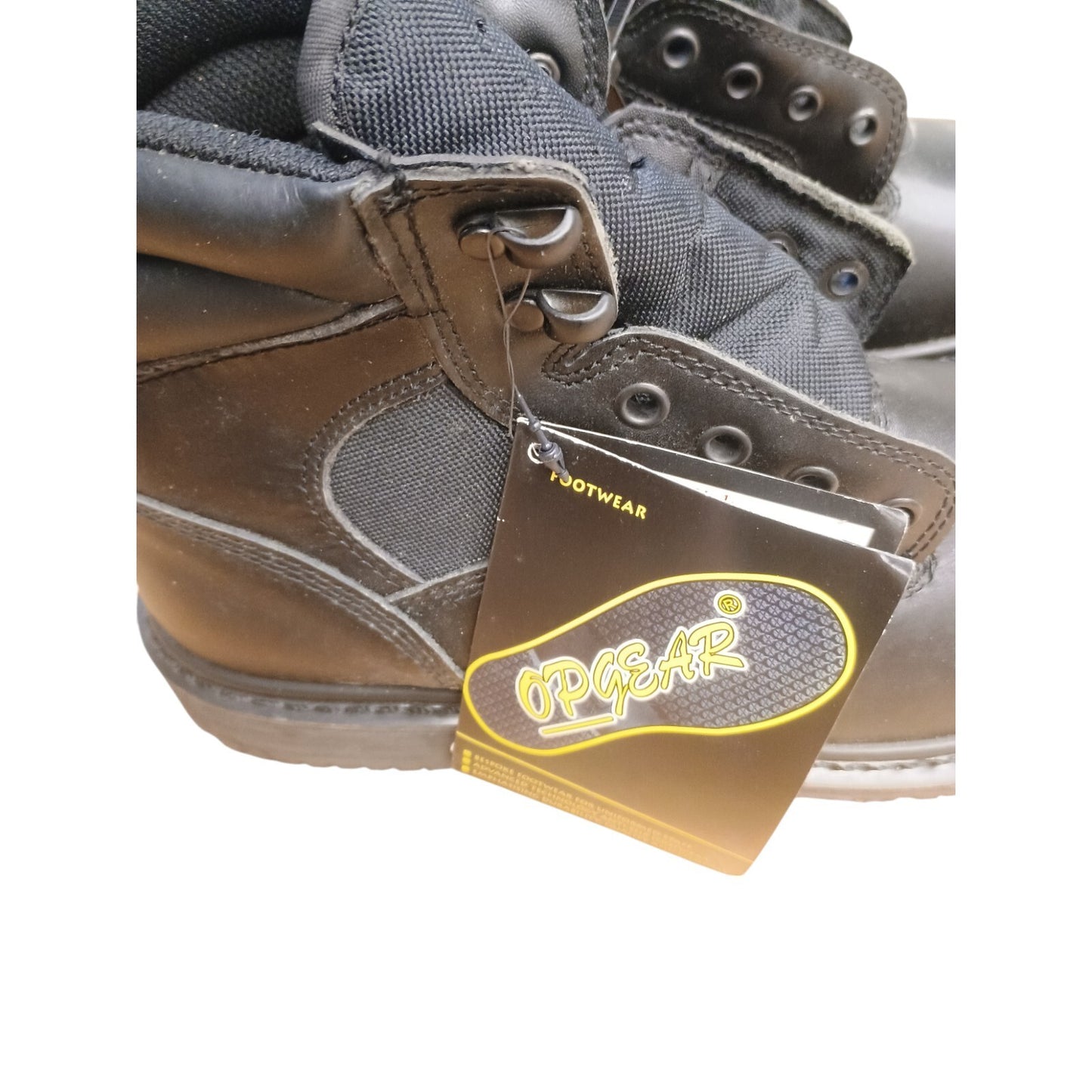 Opgear Safety Boots Black Leather Size 7 Police Security Prison Service Doorman