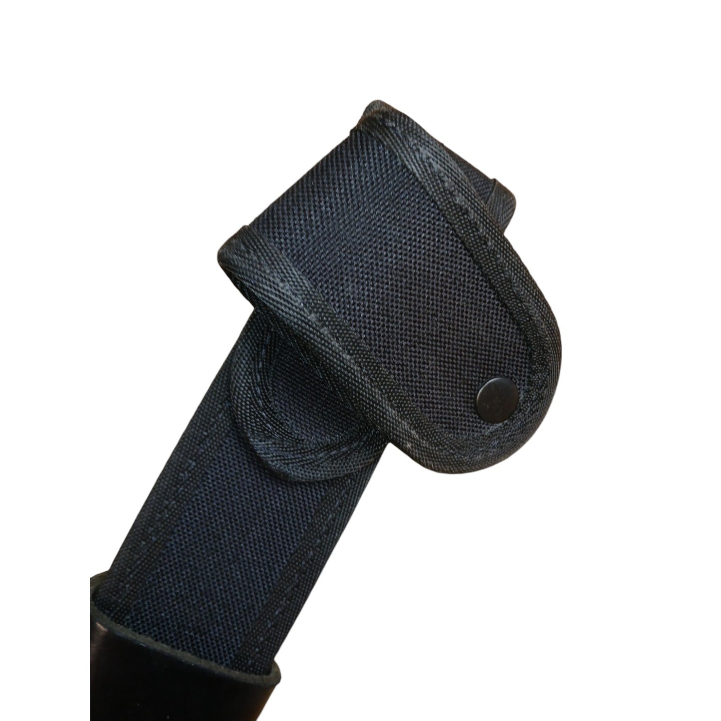 Baton Holder Belt Loop Double Leather Strap 360 Rotation Black Police Security