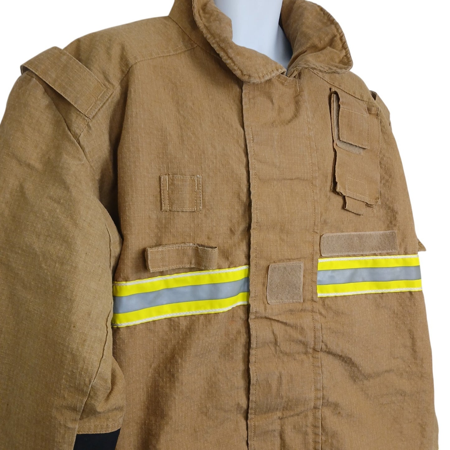 Firemans Jacket Brown Khaki Fire Fighters Coat Fireman Uniform Suit Goretex Fire