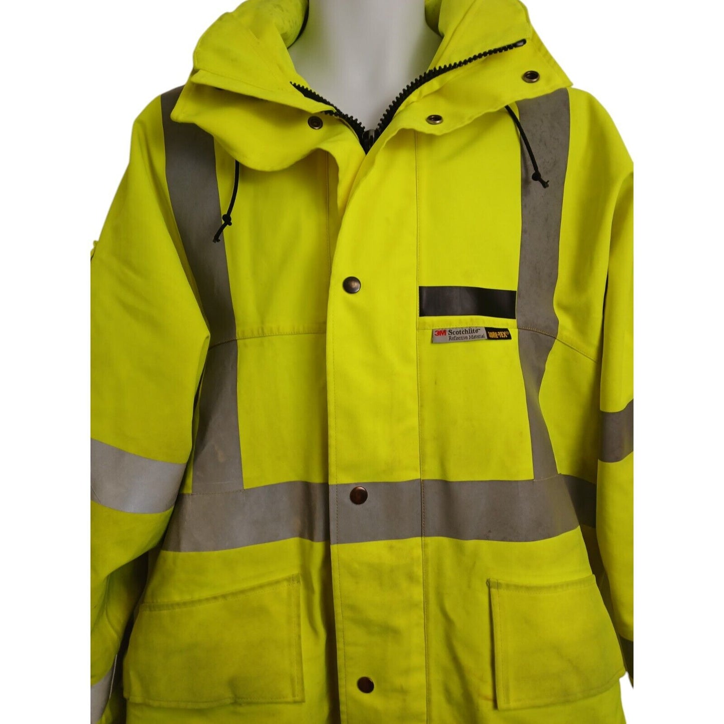 Ballyclare Goretex Jacket 3/4 Length Hi Viz Hi Vis Yellow Railway Waterproof