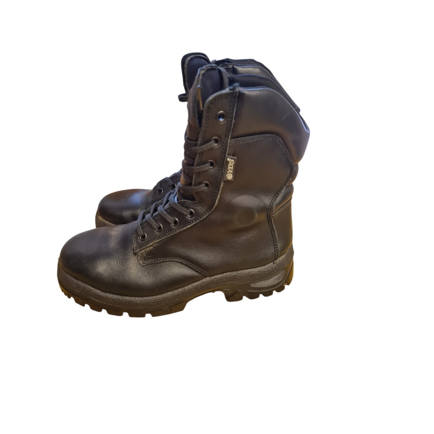YDS Patrol Boots High Leg Steel Toe Black Leather Security Police Airsoft 6