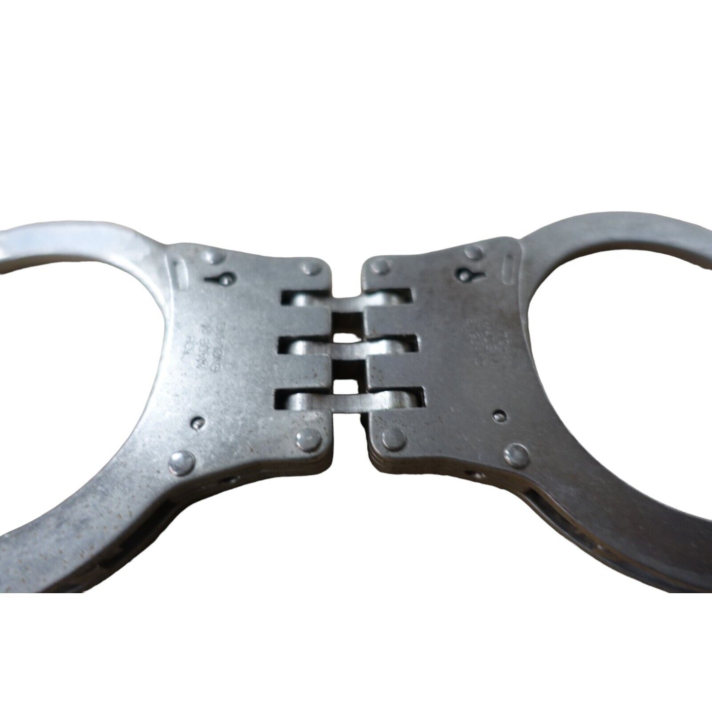 TCH830 Handcuffs Speedcuffs Folding Nickel Plated Ex Police Cuffs With 1 Key
