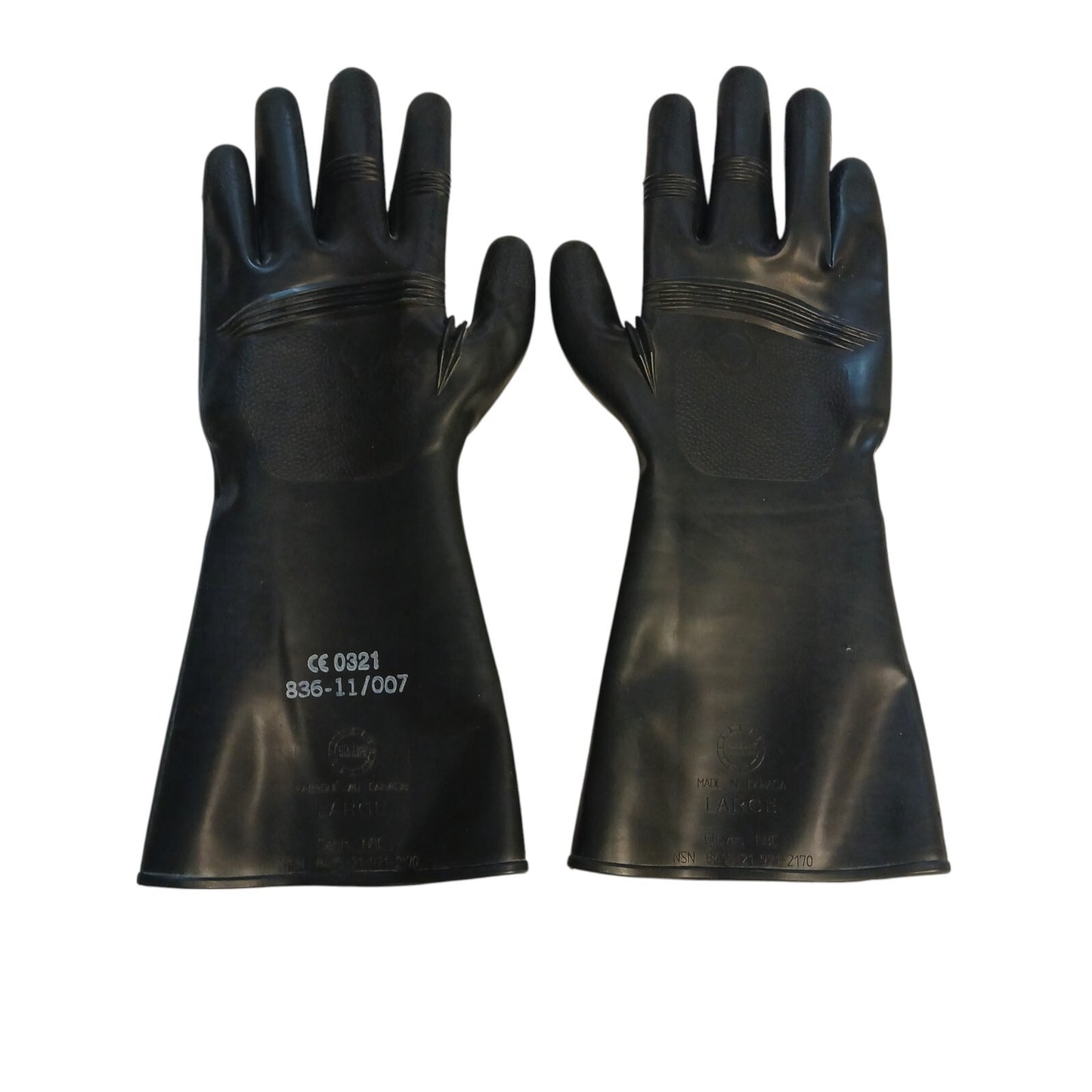 AirBoss Defence NBC Gloves Large CE0321 CBRN Protective Rubber Gauntlet