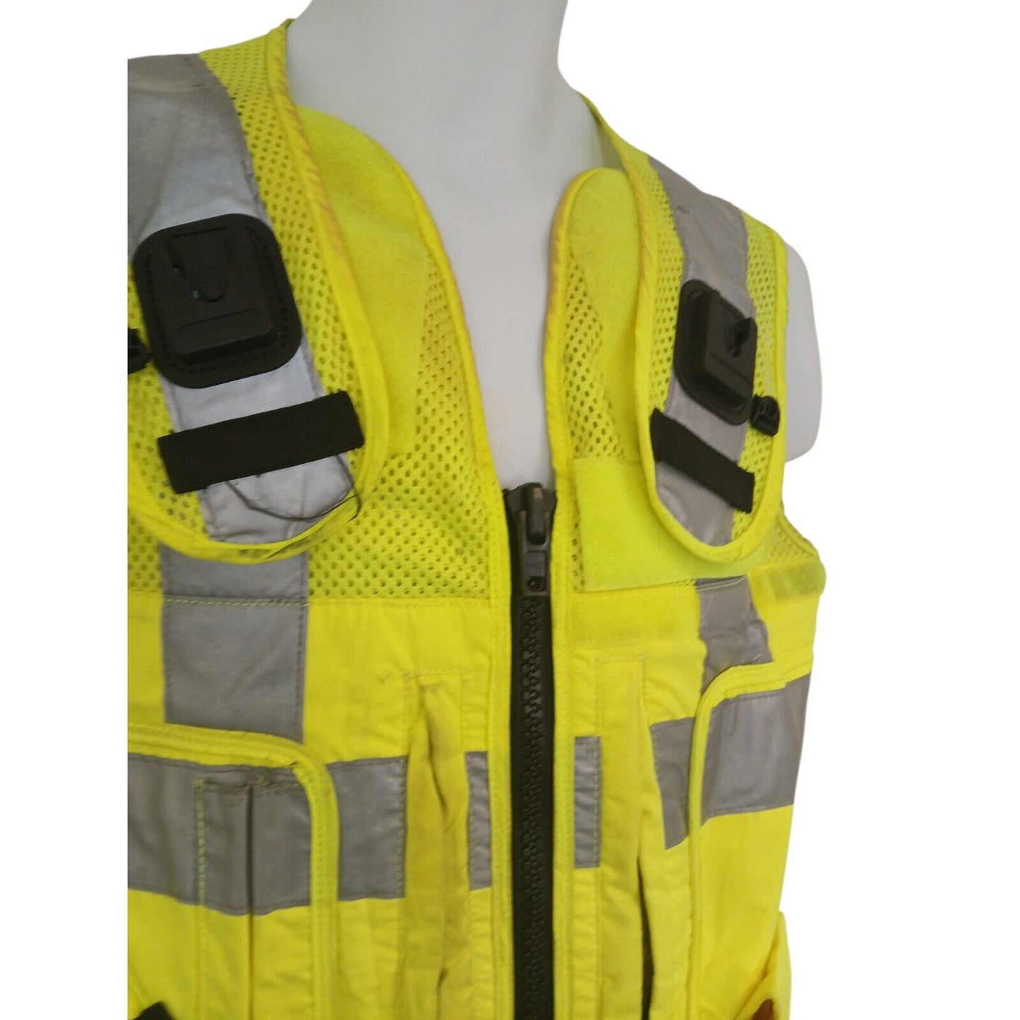 Tactical Vest Hi Viz Integrated Pouches Klickfast Hi Vis Yellow Police Size XS