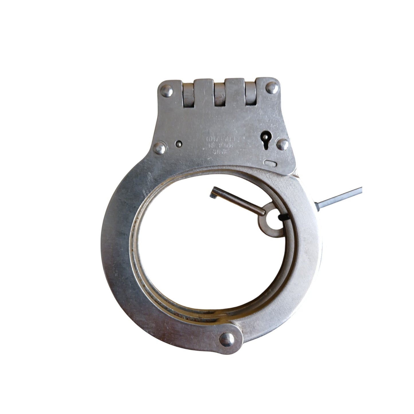 Hiatts Folding Handcuffs Cuffs Genuine Ex Police Security With Key Speedcuffs