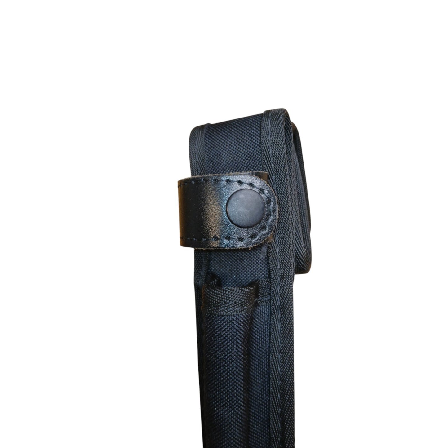 Baton Holder Belt Loop Nylon Leather Strap 360 Rotation Black Police Security