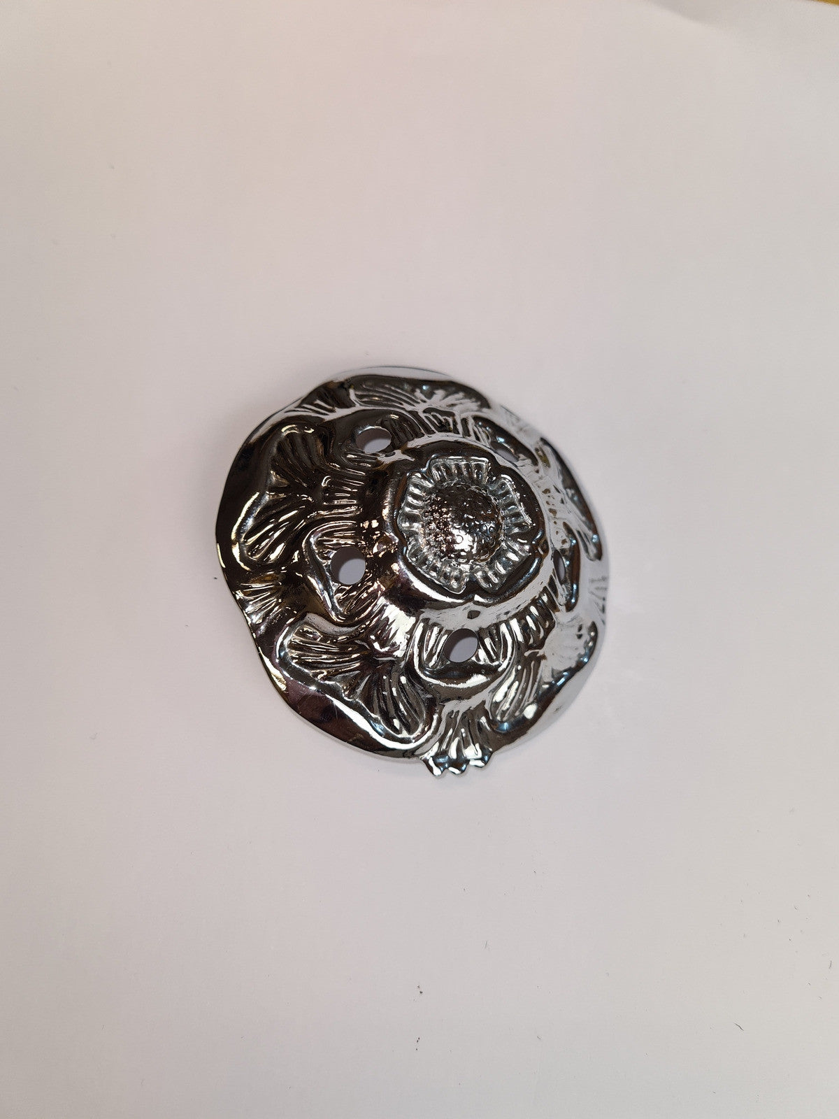British Police Metal Rose Top For Custodian Helmets Collector Restorer Interest