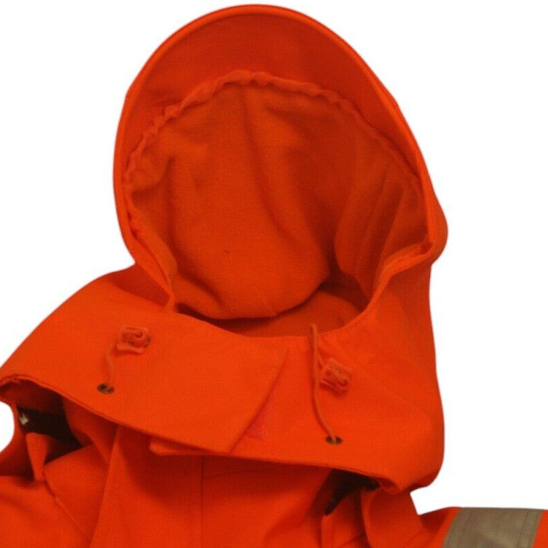 Bison Extreme Jacket 3/4 Hi Viz Vis Coat Sherpa Strata Tek Orange Waterproof