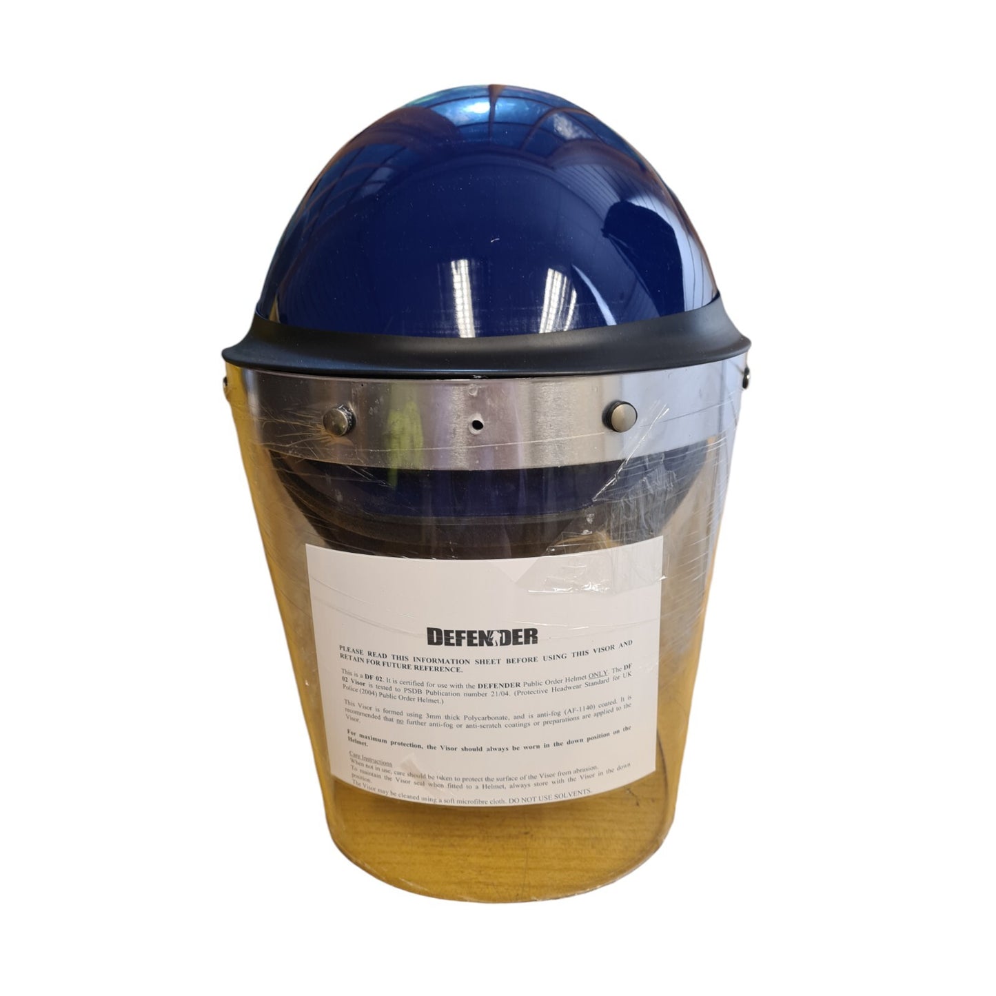 MLA Defender Riot Helmet New Ex Police British Issue Security Public Order Blue