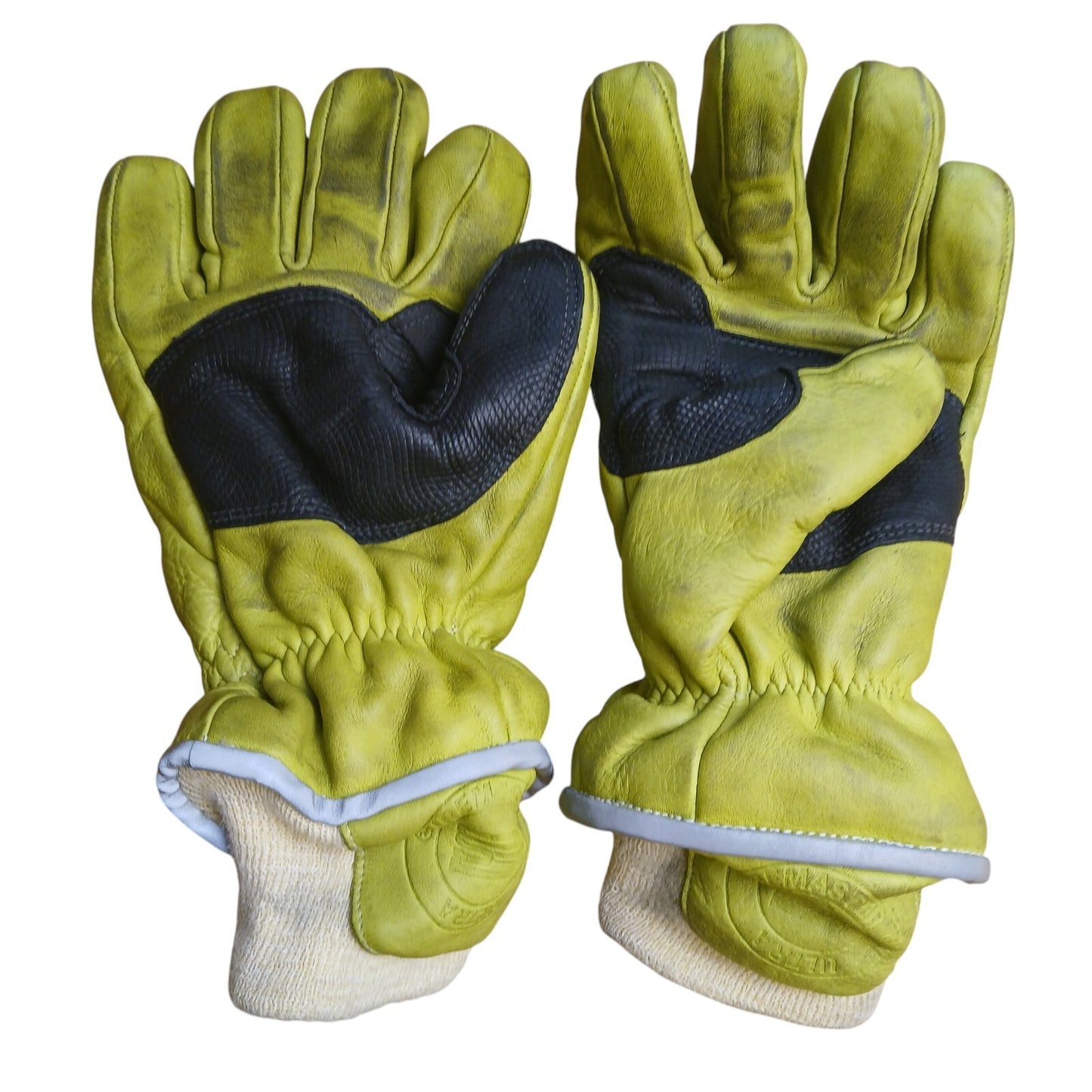 Firemaster Ultra Classic Gloves Pyrohide Leather Ballyclare Small Yellow Grade B
