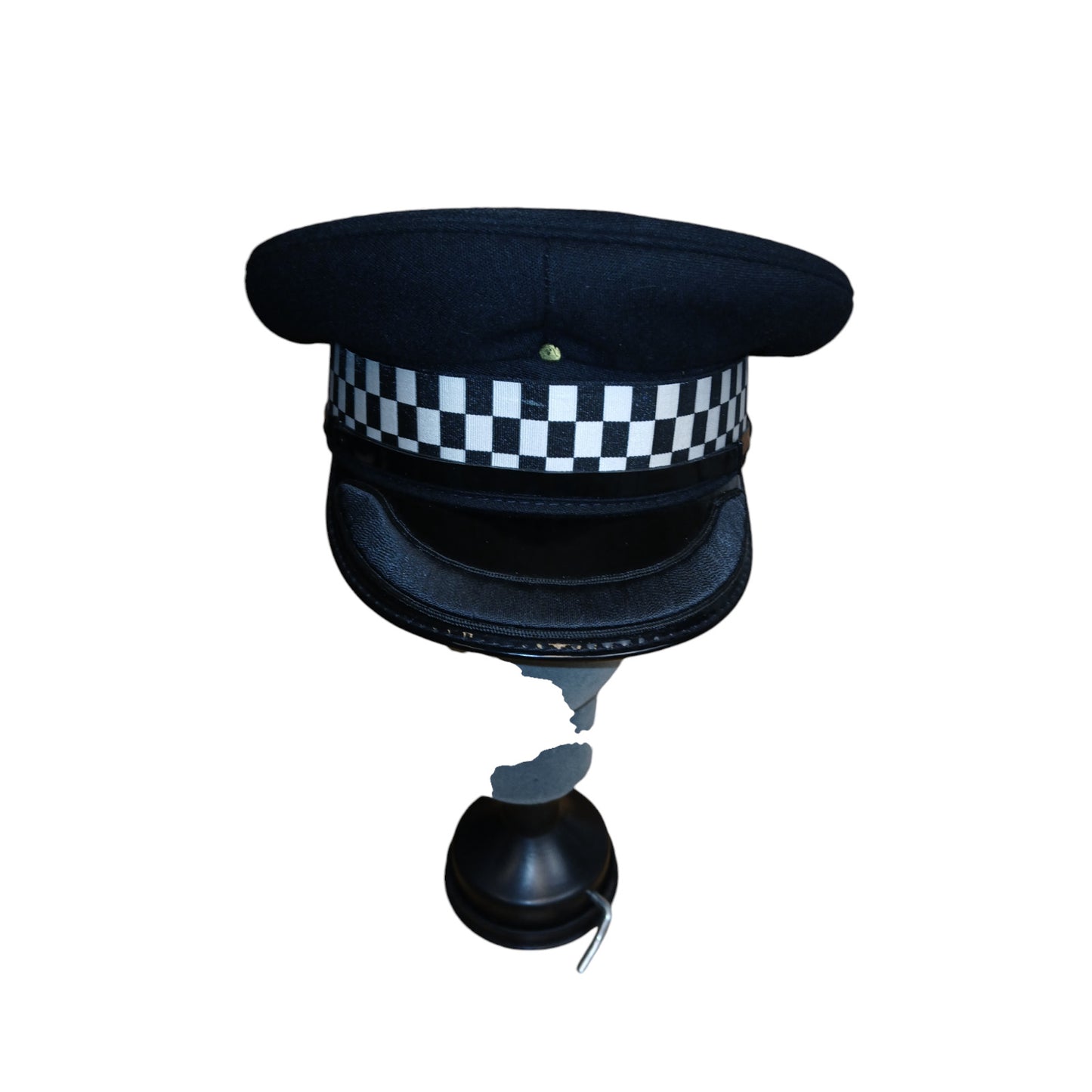 Inspector Peaked Cap Black Melton Wool Top Various Sizes Collector Film Police