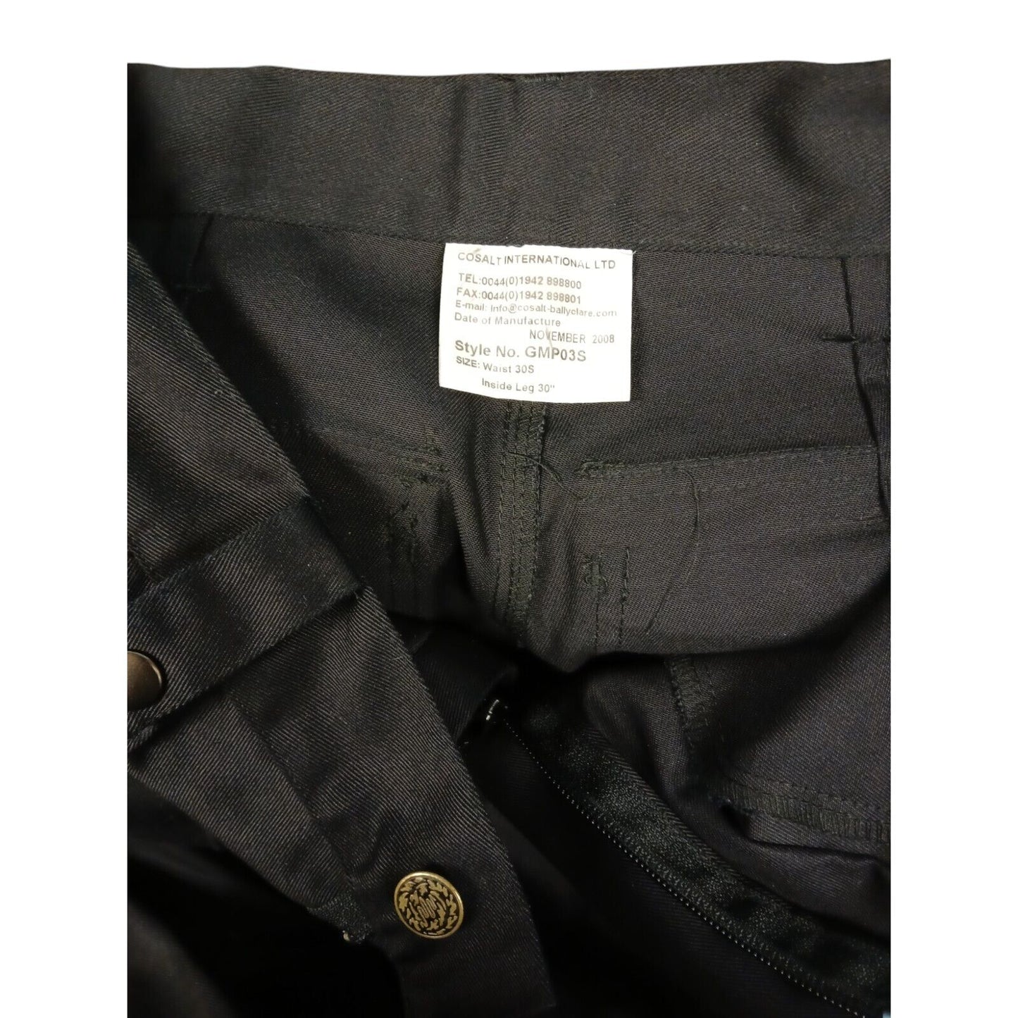 Cosalt Combat Cargo Trousers Ankle Cuff Dog Handler Security Black Ex Police
