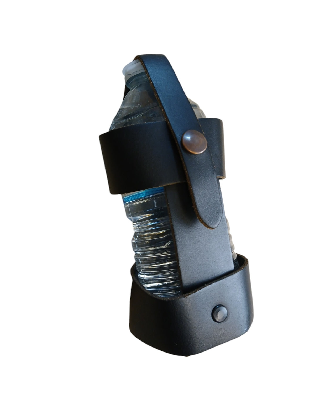Deenside MLA Water Bottle Holder Leather Belt Black Police Hiking Camping