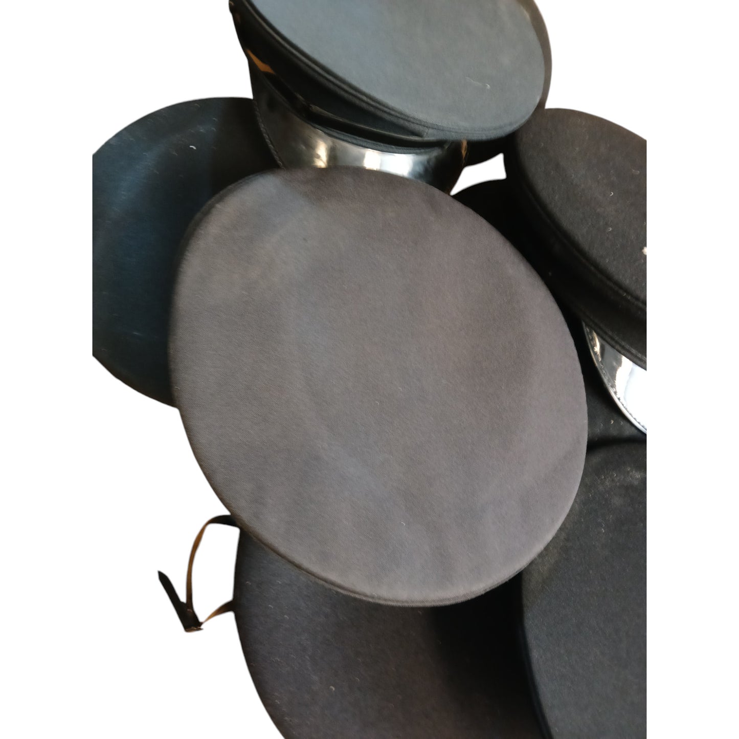 Police Peaked Caps x 10 Bundle Black Ex Police Used Grade B Restoration Upcycle