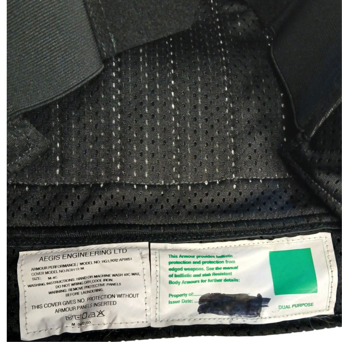 Aegis Stab Vest Ballistic Body Armour Cover Black Klickfast Police Security M 4C