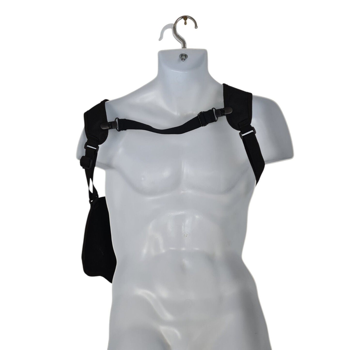 Protec Overt Covert Shoulder Harness Chest Rig Holster Black Security Police