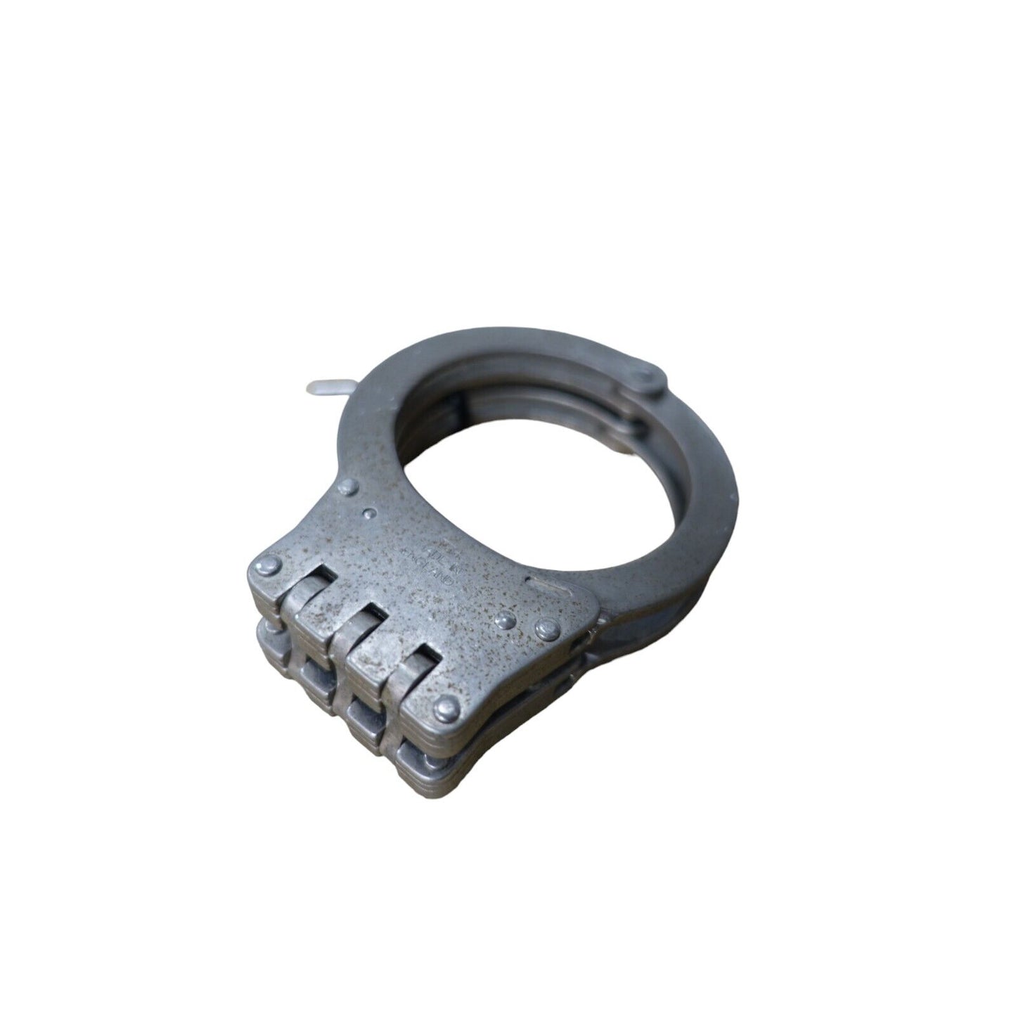 TCH830 Handcuffs Speedcuffs Folding Nickel Plated Ex Police Cuffs With 1 Key