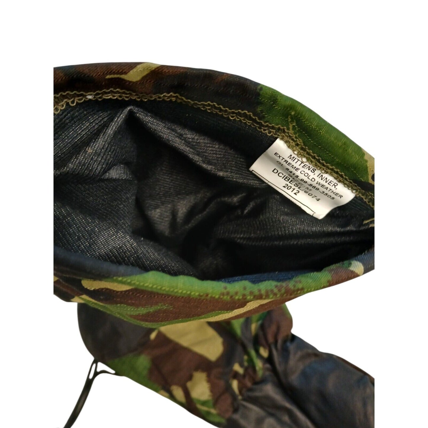 British Army Mittens DPM Woodland Extreme Cold Weather Ripstop Camo Mitts Inner