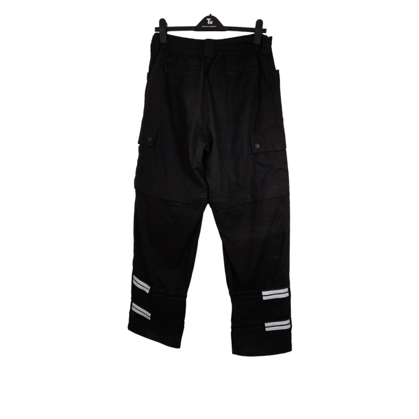 Ripstop Cycling Combat Trousers Black Zip Off Ex Police Mens Cargo Tactical KiT