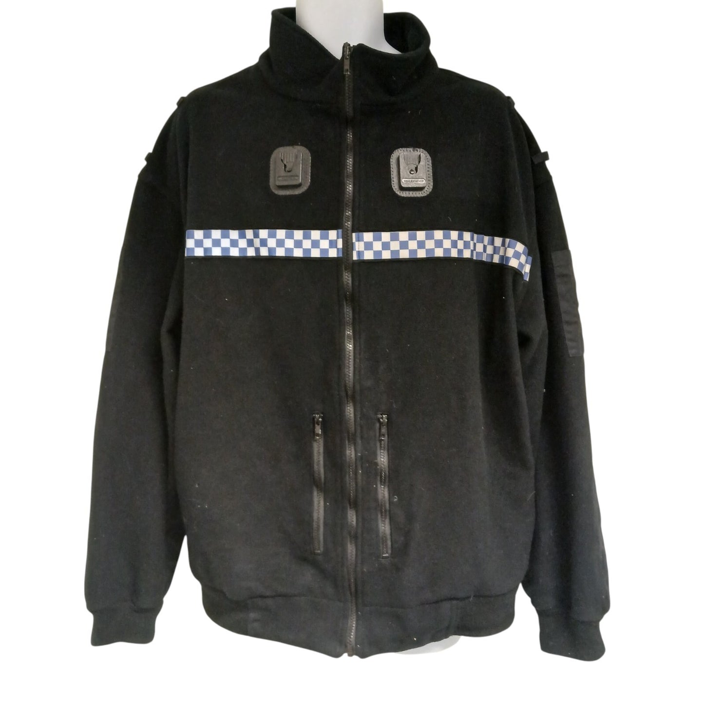 Fleece Jacket Windstopper Police Reflective Klickfast Blue Security Turner Virr